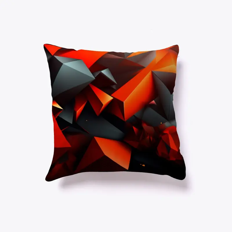 orange textile throw pillow