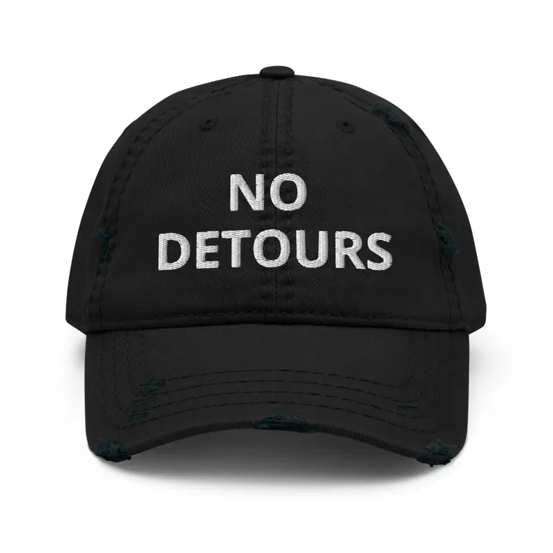 no detours distressed hat