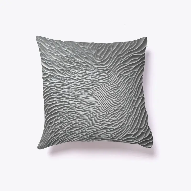 White wave throw pillow