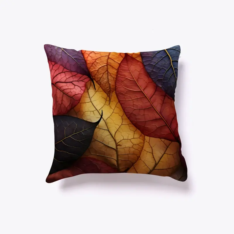 Leaf throw pillow