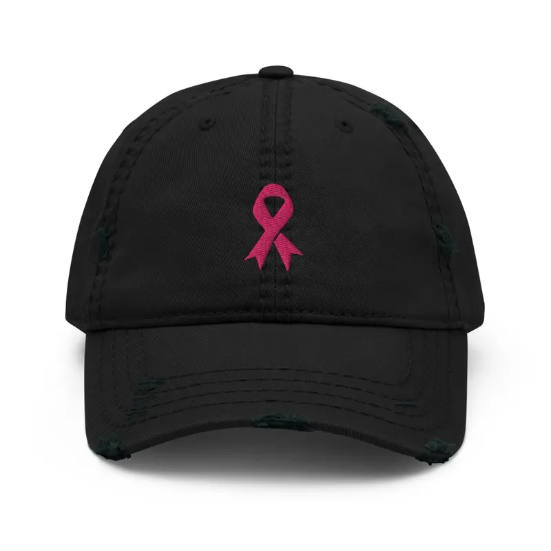 breast cancer distressed hat