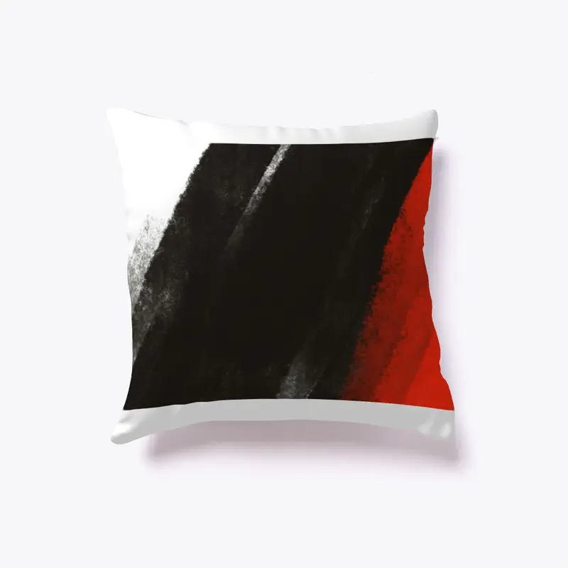 red white & black throw pillow