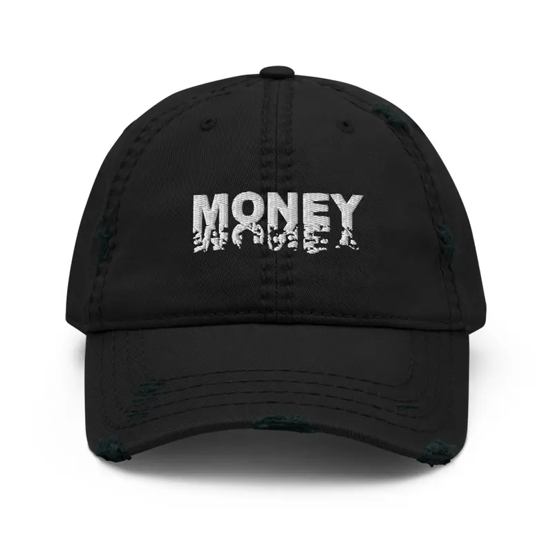 Money distressed hat