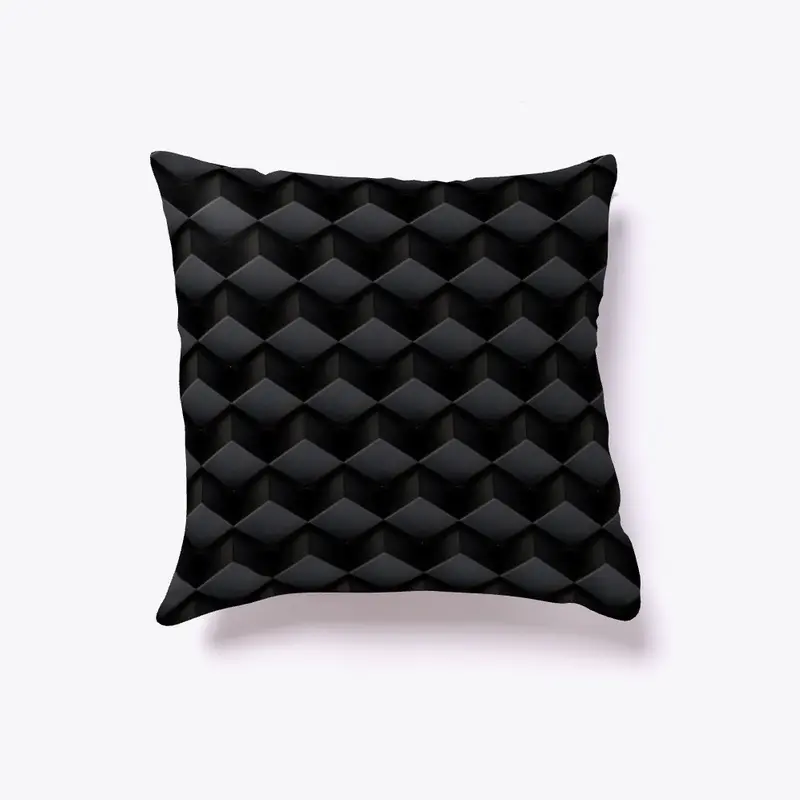 3D cube throw pillow