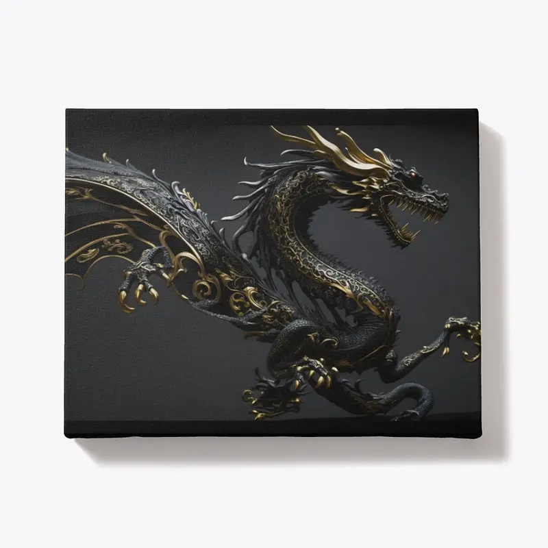 black and gold dragon